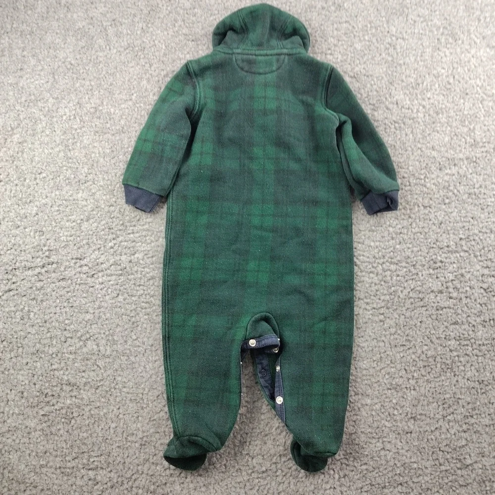 Ralph Lauren Blackwatch tartan plaid coverall one piece Big Pony Crest Sz 6M